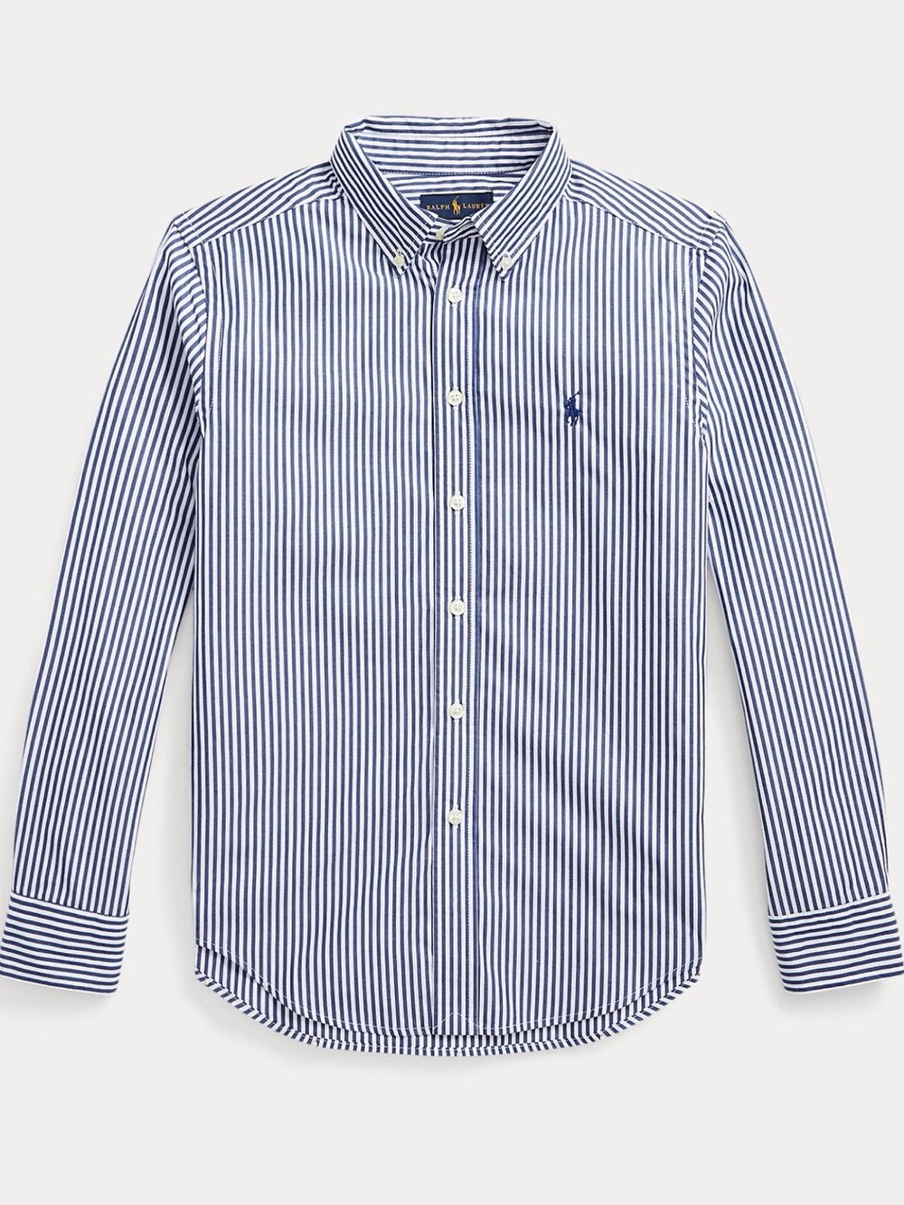 Polo by Ralph Lauren Blue and White Striped Button-Down Shirt